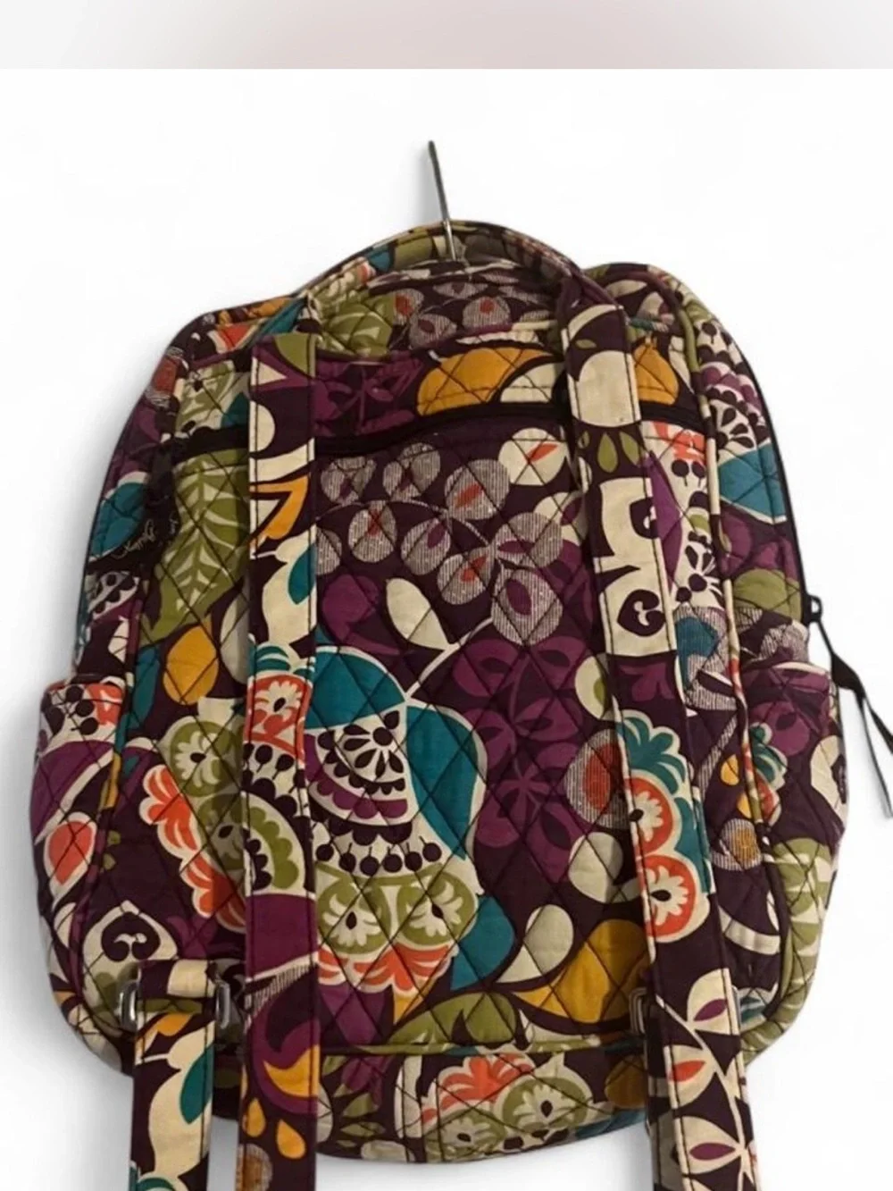 Vera Bradley Purple Quilted Floral Patchwork Backpack purse